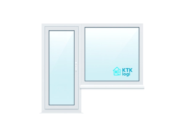 Balkona bloks 2100×2060 – PVC logi